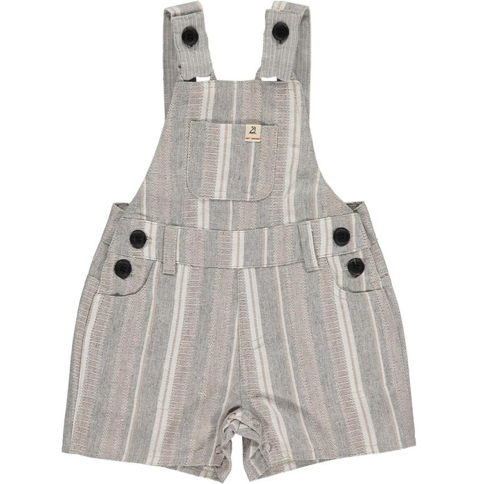 Grey Woven Bowline Shortie Overalls