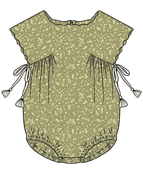 Fern Fairies Side-Tie Jersey Romper