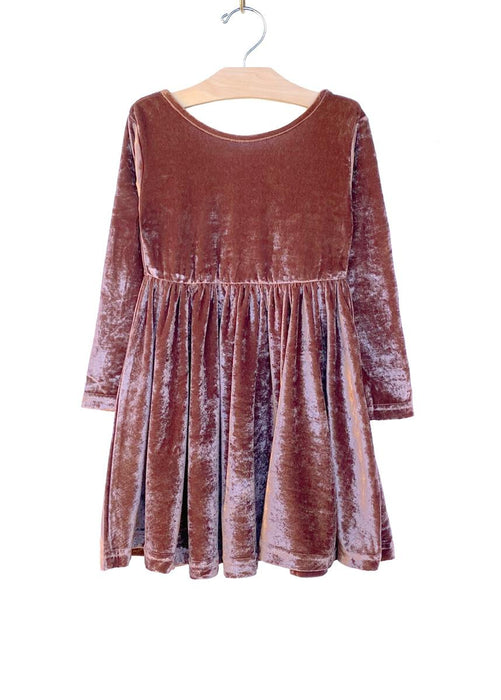 Berry Velour Twirl Dress