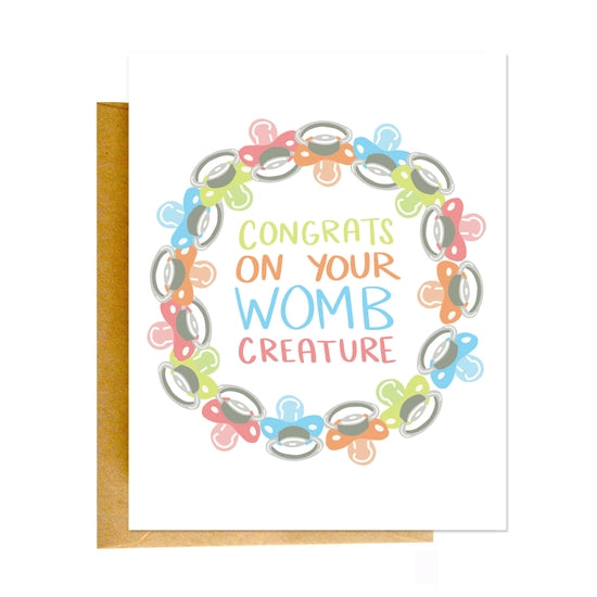 Womb Creature Baby Greeting Card