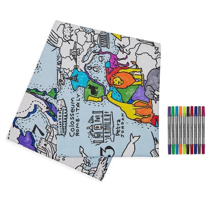 World Map Tablecloth | eatsleepdoodle