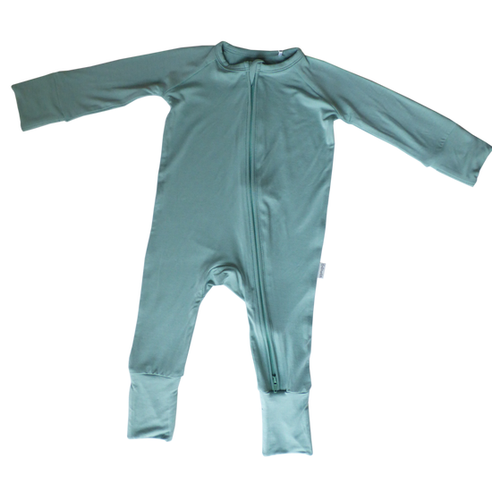 Sea Foam Bamboo Convertible Romper/Sleeper