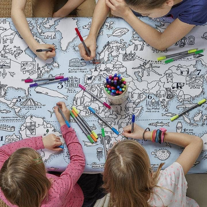 World Map Tablecloth | eatsleepdoodle