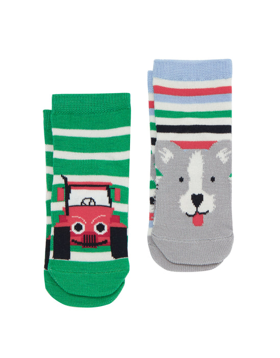 Dog and Tractor Neat Feet Socks | Joules