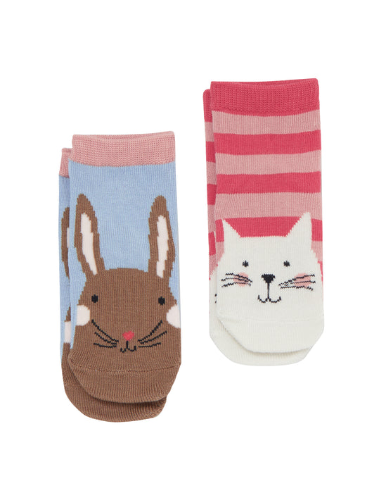 Cat and Bunny Neat Feet Socks | Joules