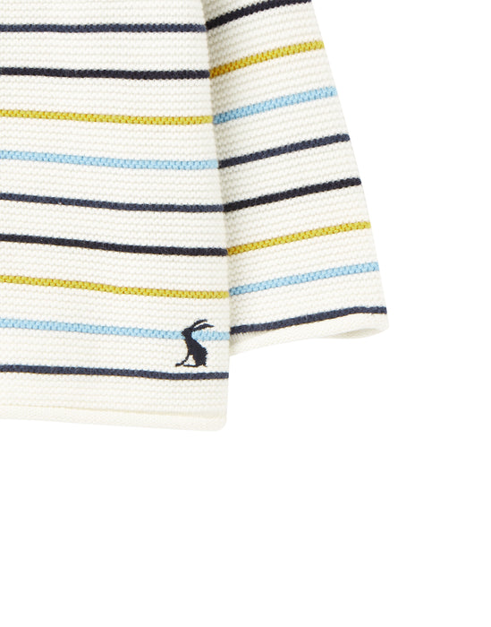 Blue Multi Stripe Conway Zip Sweater | Joules