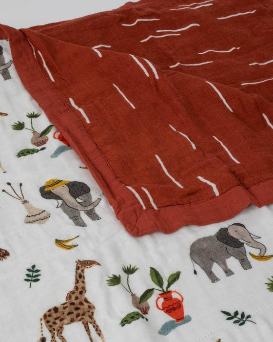 Safari Social Deluxe Muslin Big Kid Quilt | Little Unicorn