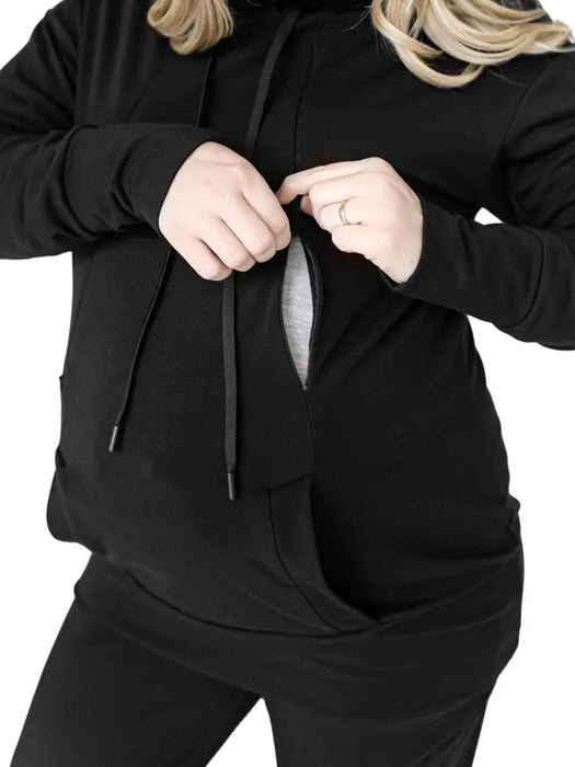 Black Bamboo Nursing Hoodie