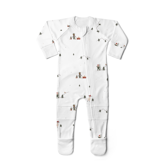 Winter Woodlands Bamboo Organic Cotton Convertible Pajamas