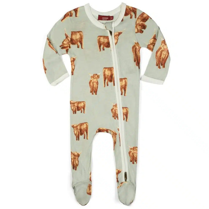 Highland Cow Bamboo Footed Pajama