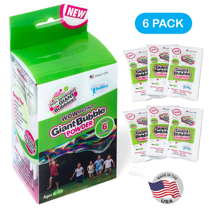 WOWmazing Giant Bubble Powder (6-Pack) | South Beach Bubbles