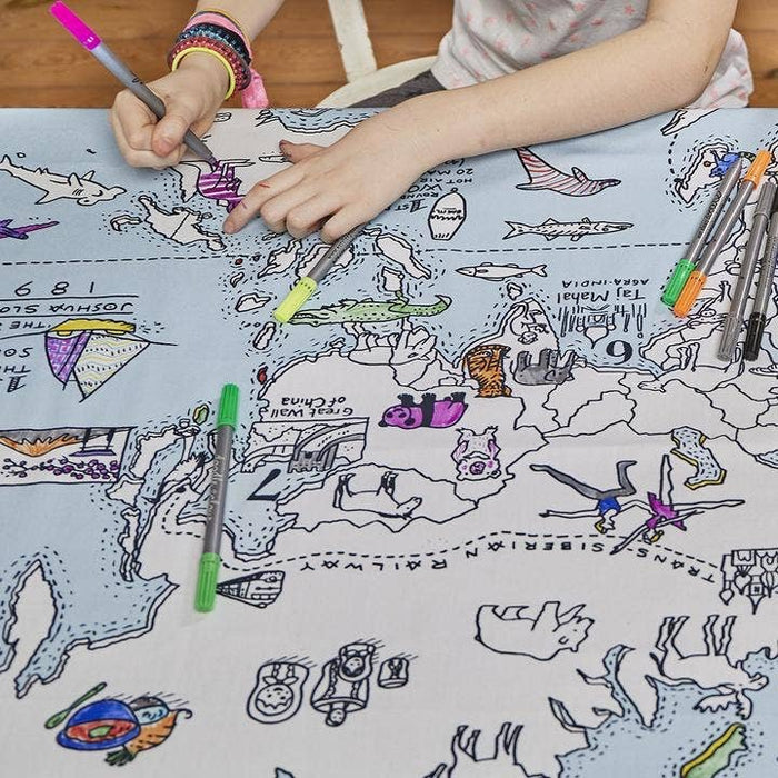 World Map Tablecloth | eatsleepdoodle