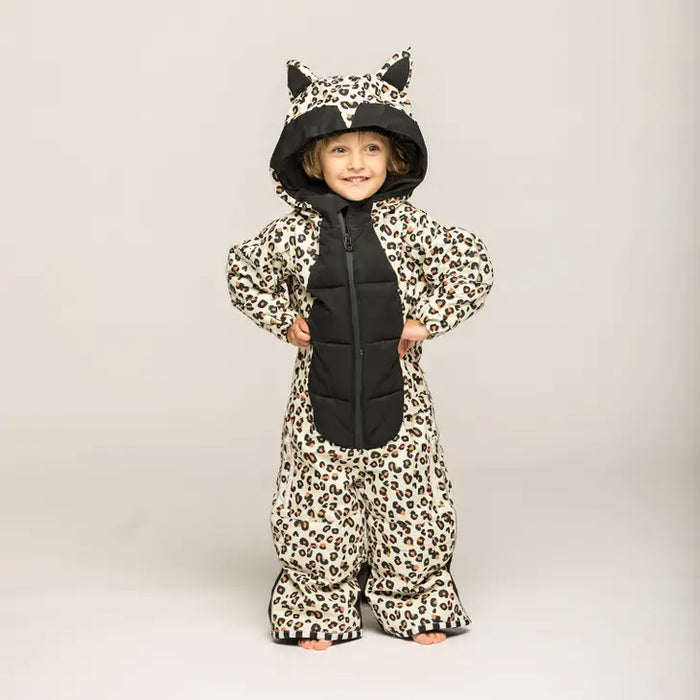 CHEETADO Black Leopard Snowsuit