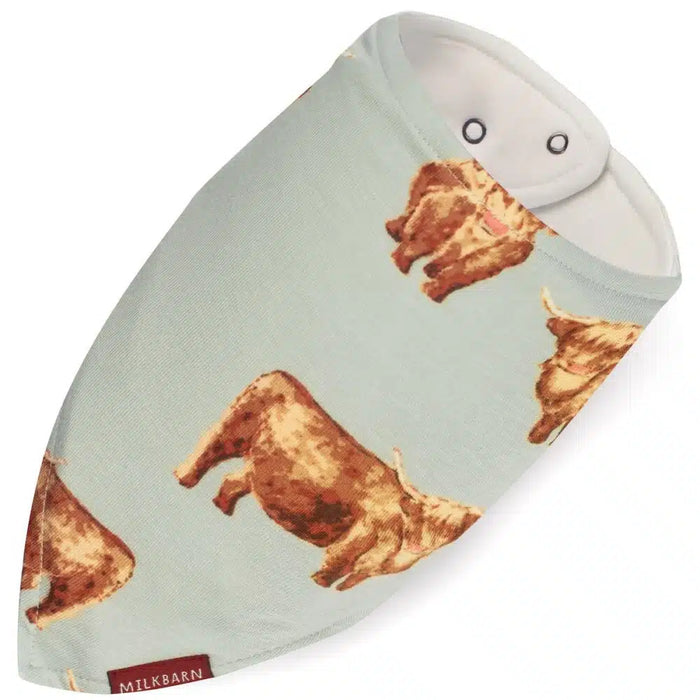 Highland Cow Bamboo Kerchief Bib