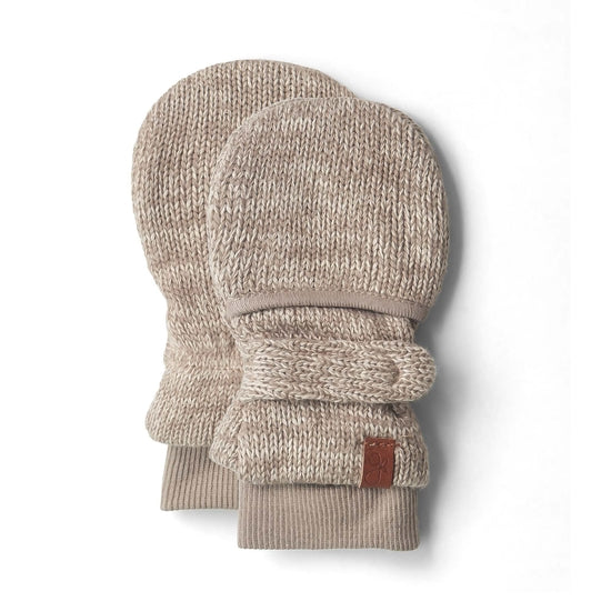 Pecan Knit Organic Cotton Stay-On Mitts