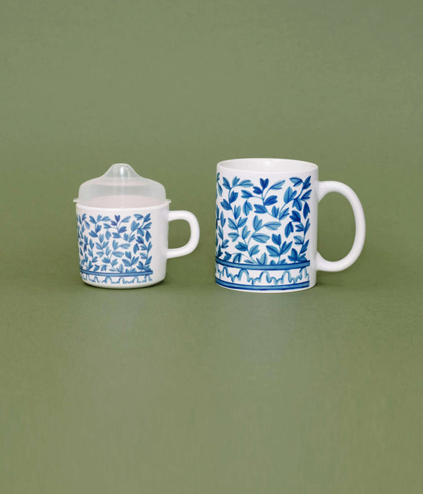 Blue & White Mama & Me Cup Set