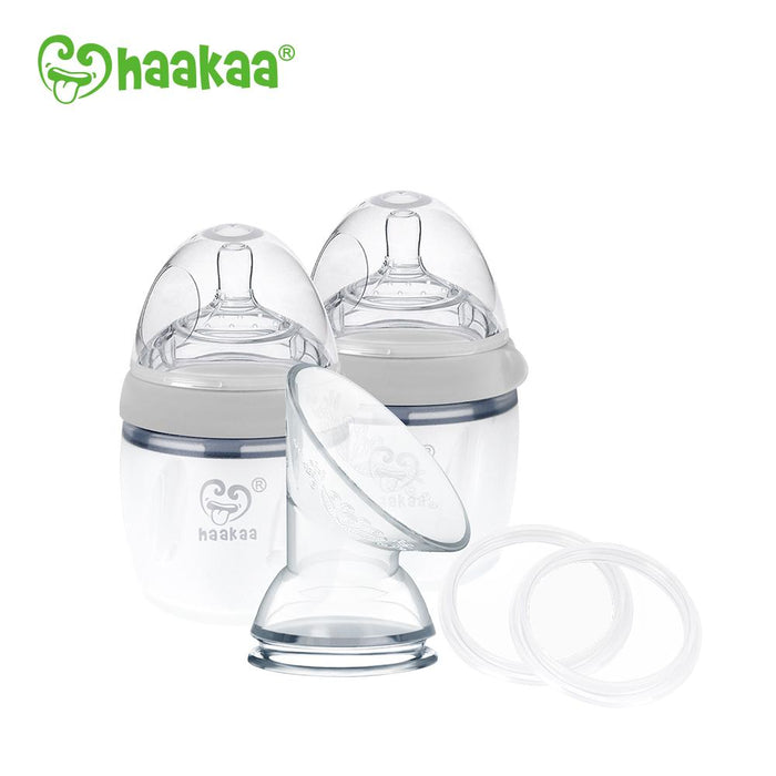 Silicone Breast Pump and Bottle Pack | Haakaa