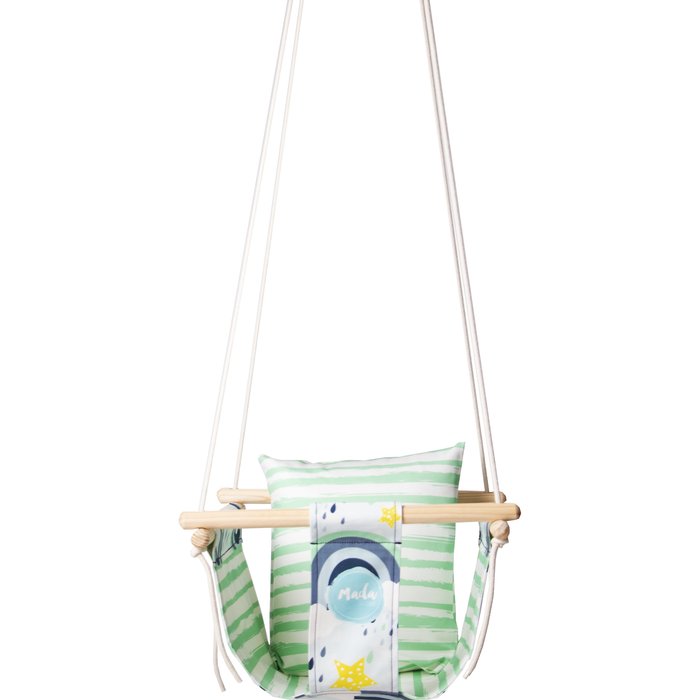 Blue Follow Your Rainbow Baby Swing