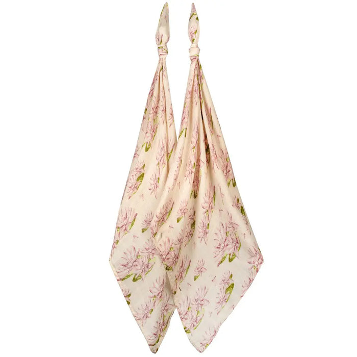 Water Lily Bamboo Muslin Burp Cloth - 2 Piece Set