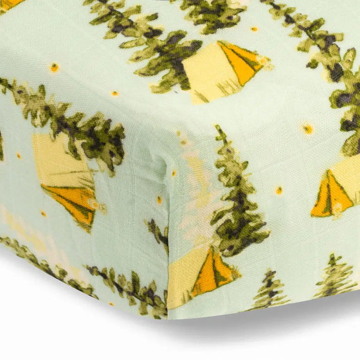 Camping Bamboo Muslin Fitted Crib Sheet