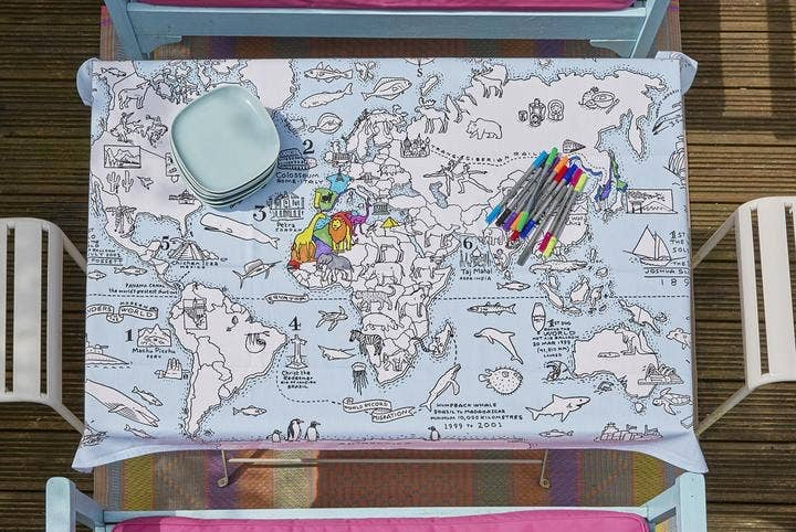 World Map Tablecloth | eatsleepdoodle