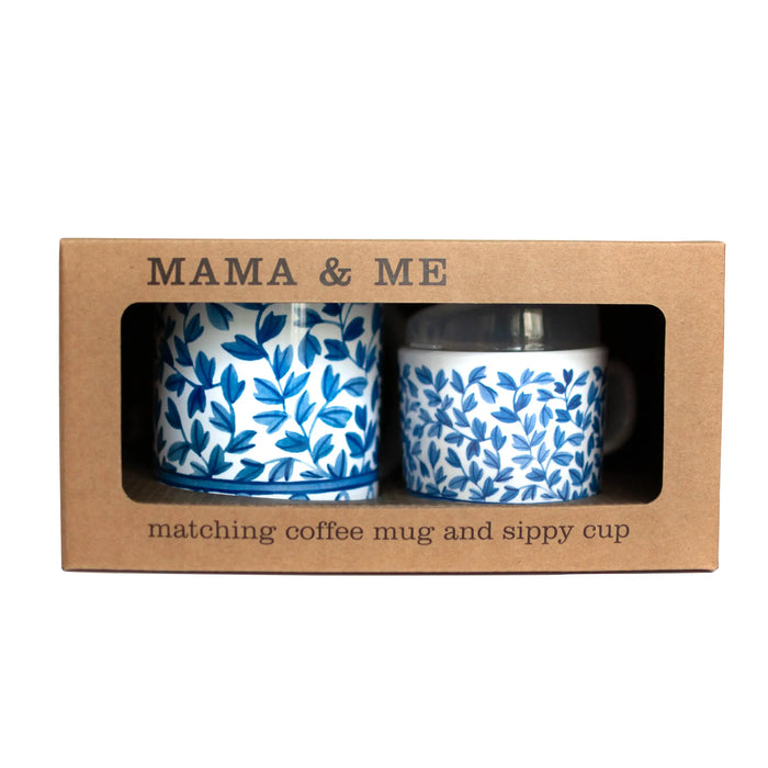 Blue & White Mama & Me Cup Set