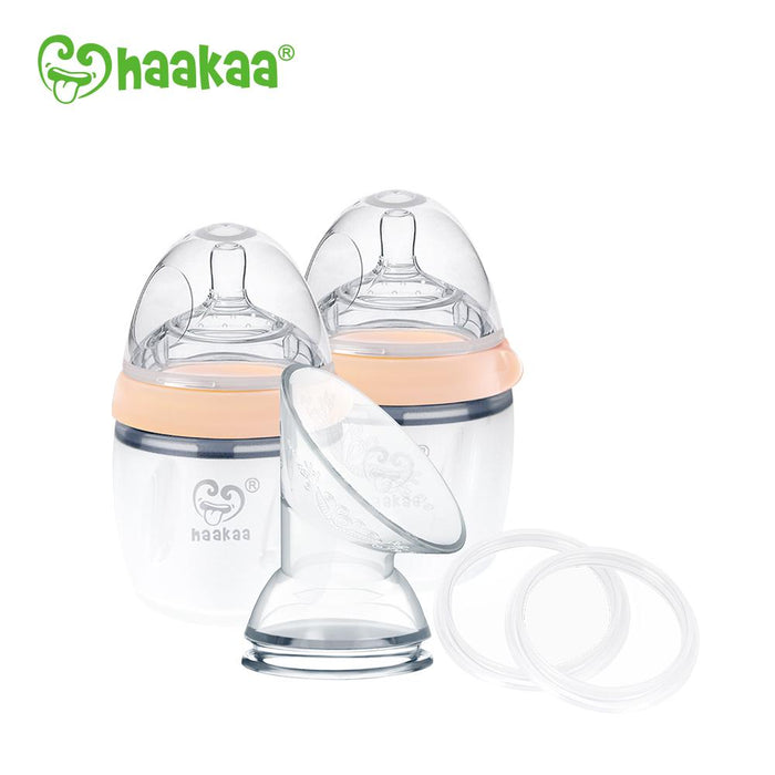 Silicone Breast Pump and Bottle Pack | Haakaa