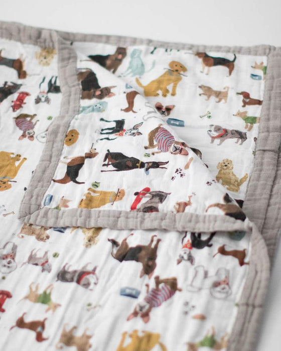 Woof Cotton Muslin Big Kid Quilt | Little Unicorn