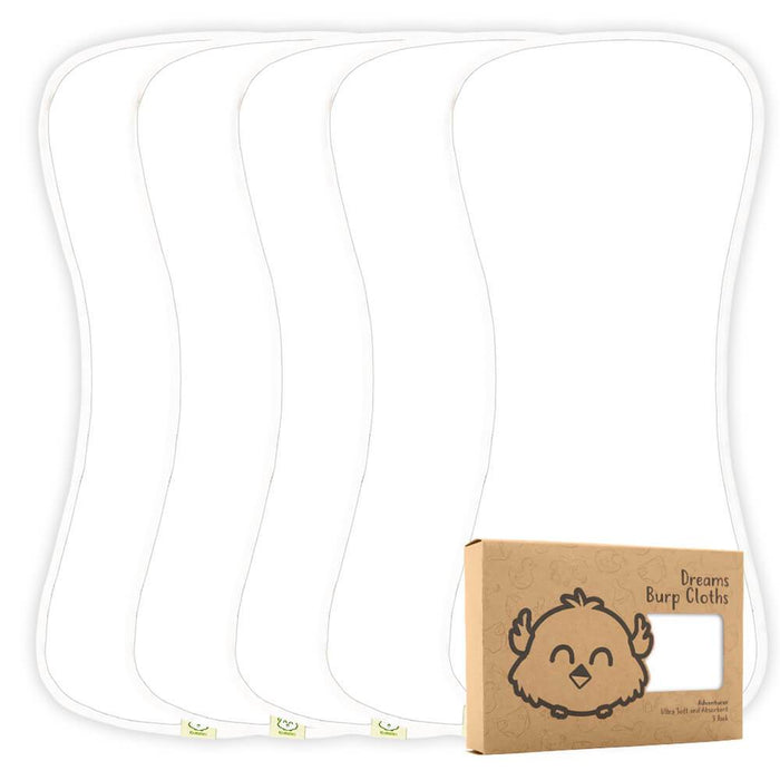 Soft White Baby Burp Cloths | KeaBabies