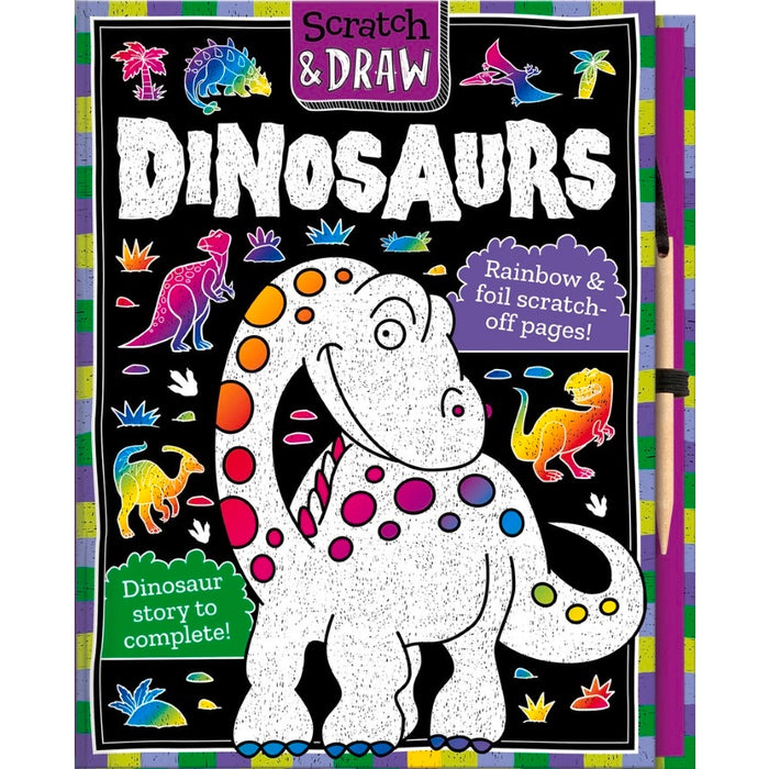 Scratch and Draw: Dinosaurs