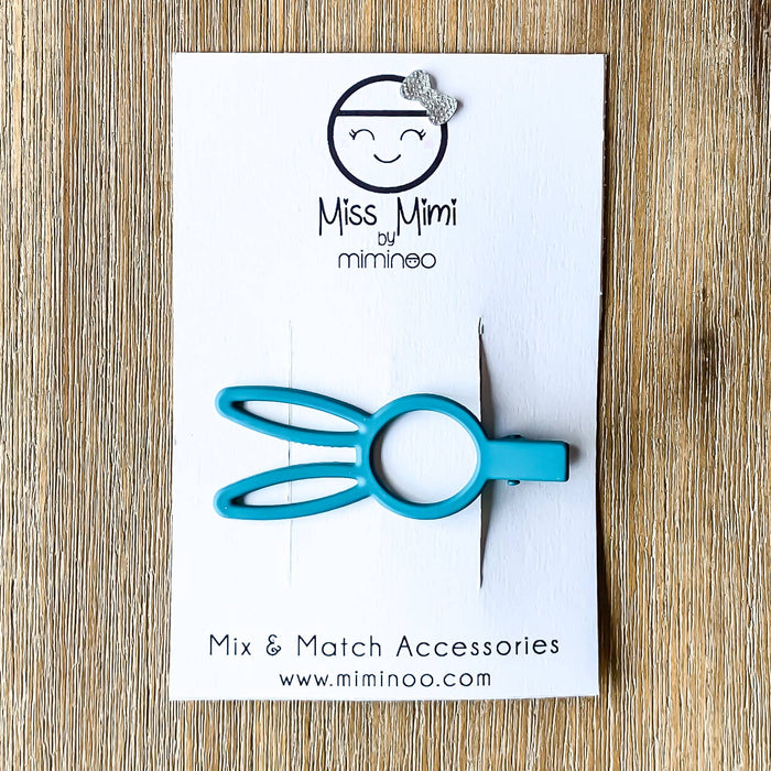 Teal Bunny Rabbit Hair Clip | Miss Mimi by Miminoo