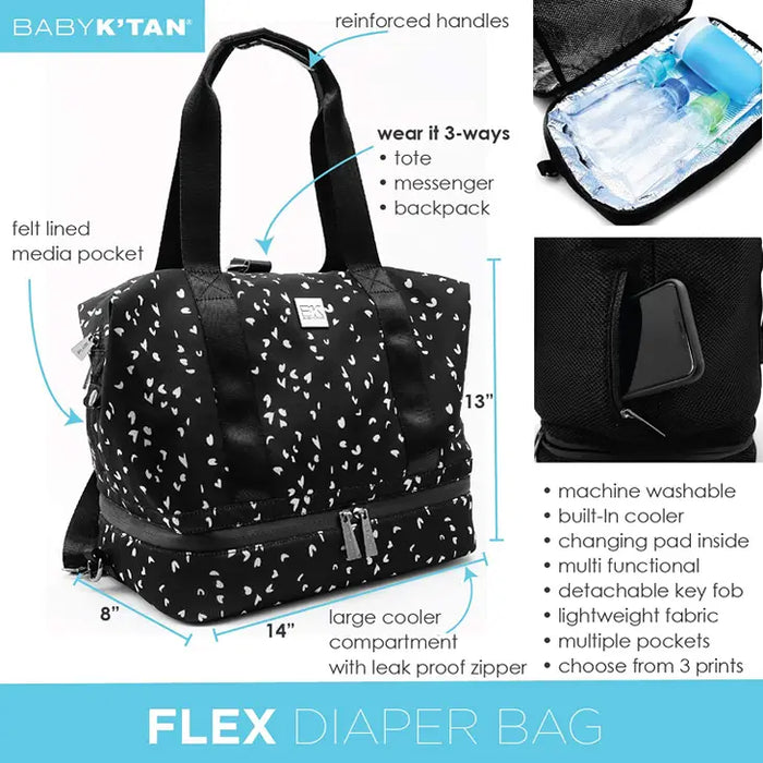 Sweetheart Black Flex Diaper Bag