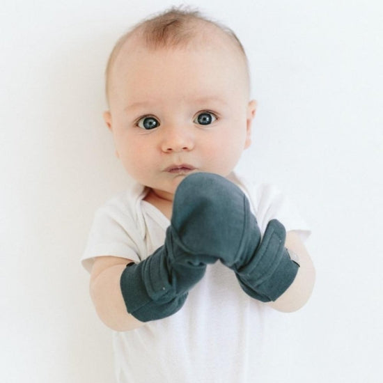 Midnight Bamboo Organic Cotton Mitts