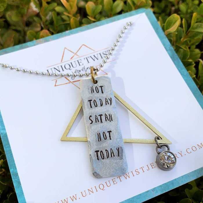 ‘Not Today Satan’ Necklace | Unique Twist Jewelry