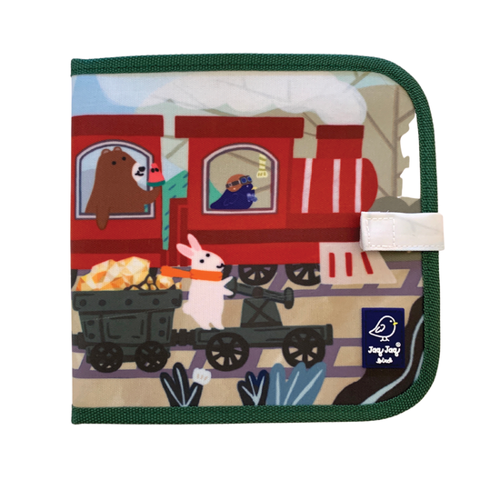 Jaq Jaq Bird & Friends Erasable Book - Trains