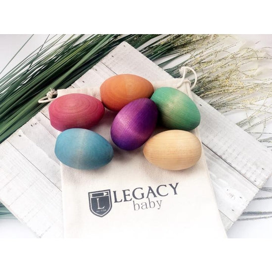 6 Wooden Rainbow Eggs | Legacy Learning Academy