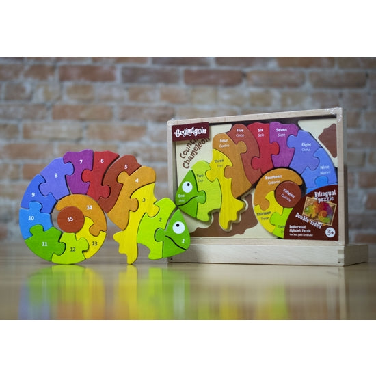 Bilingual Counting Chameleon Puzzle | Begin Again