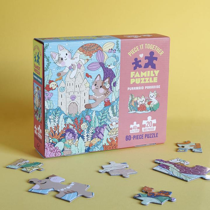 Piece It Together Family Puzzle: Purrmaid Paradise | Chronicle Books