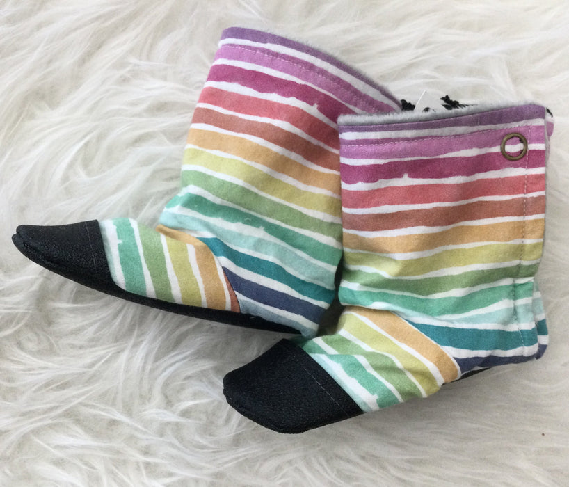 Stripes Cotton Booties | Bear Cub Clothing