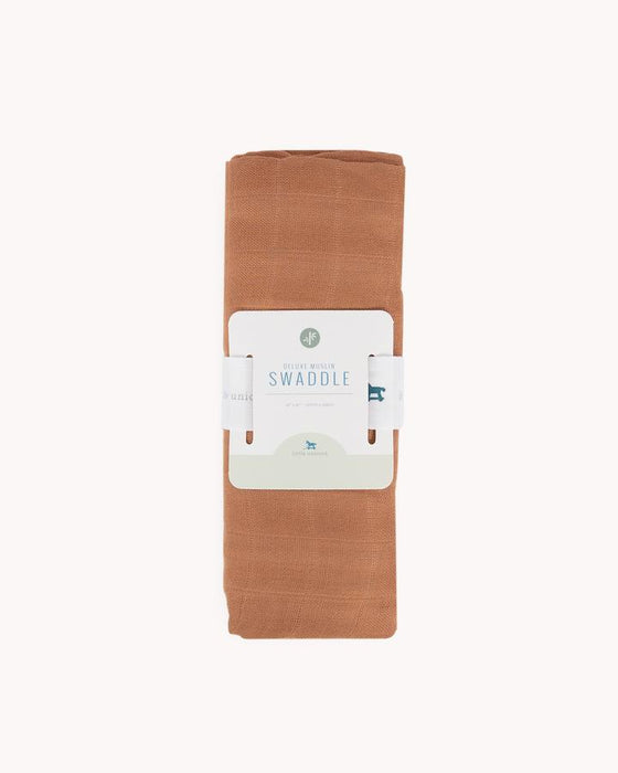 Caramel Deluxe Muslin Swaddle Blanket | Little Unicorn