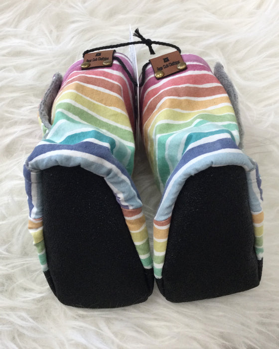 Stripes Cotton Booties | Bear Cub Clothing