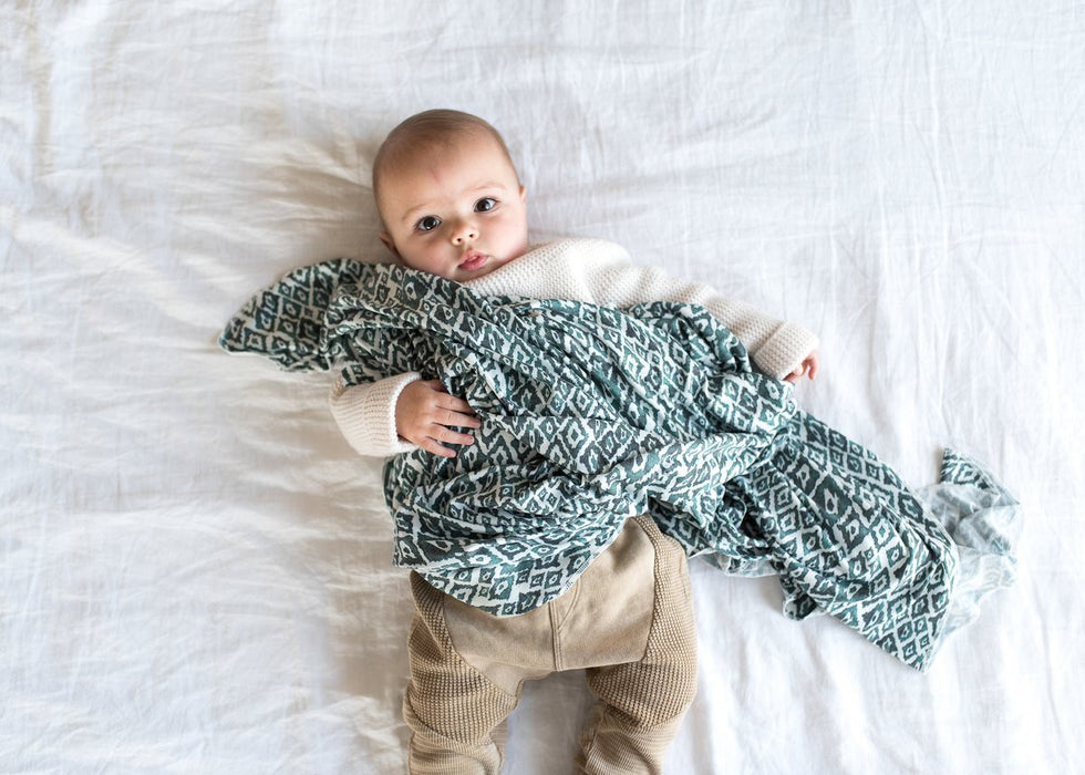 Topaz Large Premium Knit Swaddle Blanket | Copper Pearl