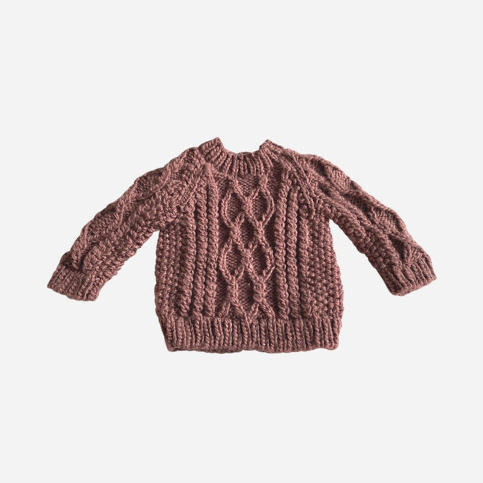 Mauve Fisherman Sweater | The Blueberry Hill