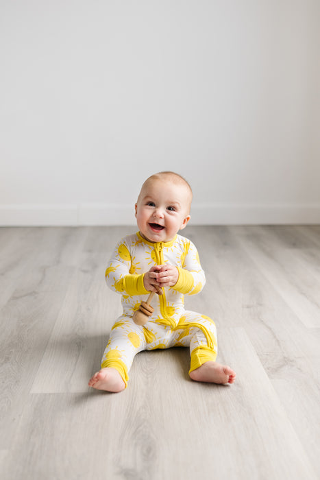 Sunshine Bamboo Convertible Romper/Sleeper | Little Sleepies