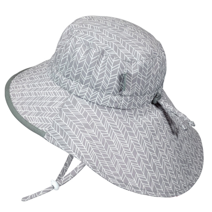 Gray Herringbone Cotton Adventure Sun Hat