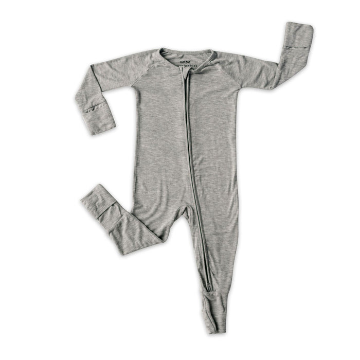 Heather Gray Bamboo Convertible Romper/Sleeper