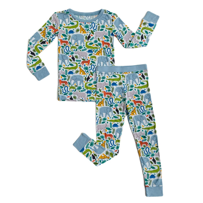 Jungle Safari Two-Piece Bamboo Pajama Set | Little Sleepies