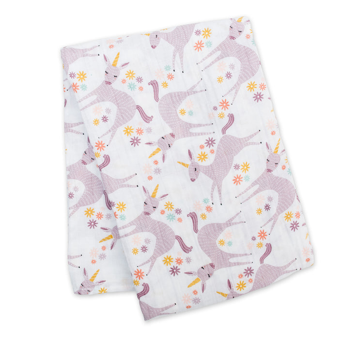 Modern Unicorn Cotton Muslin Swaddle