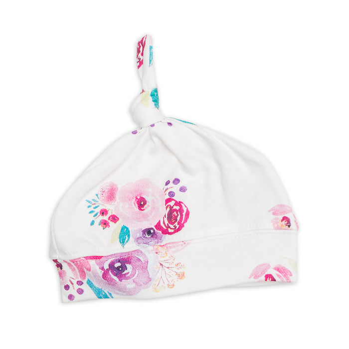 Posies Hello World Swaddle & Hat Set