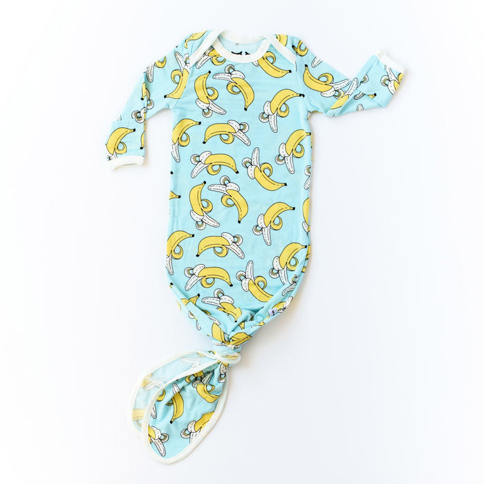 Bananas Bamboo Infant Knotted Gown | Little Sleepies